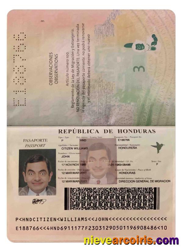 HONDURAS passport